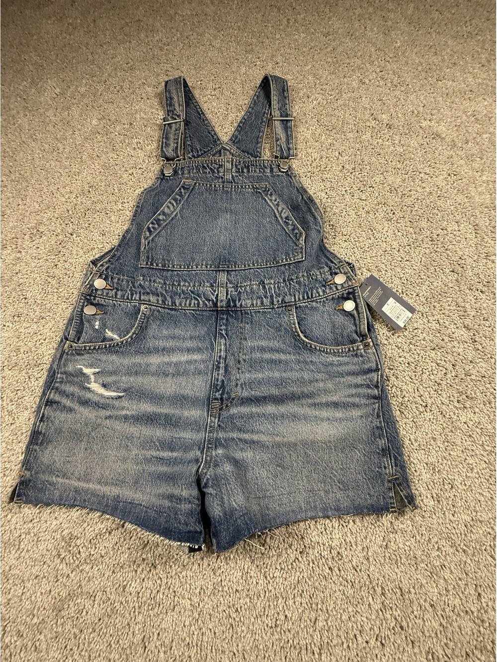 NWT Women's Denim Shortalls - Universal Thread Medium Wash Size 6  $36